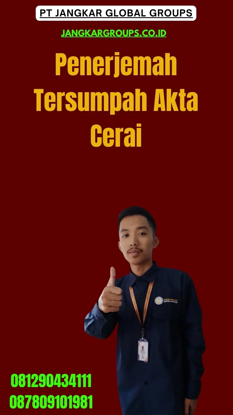 Jasa Penerjemah Tersumpah Akta Cerai Terbaik Batu Ceper Jakarta Barat