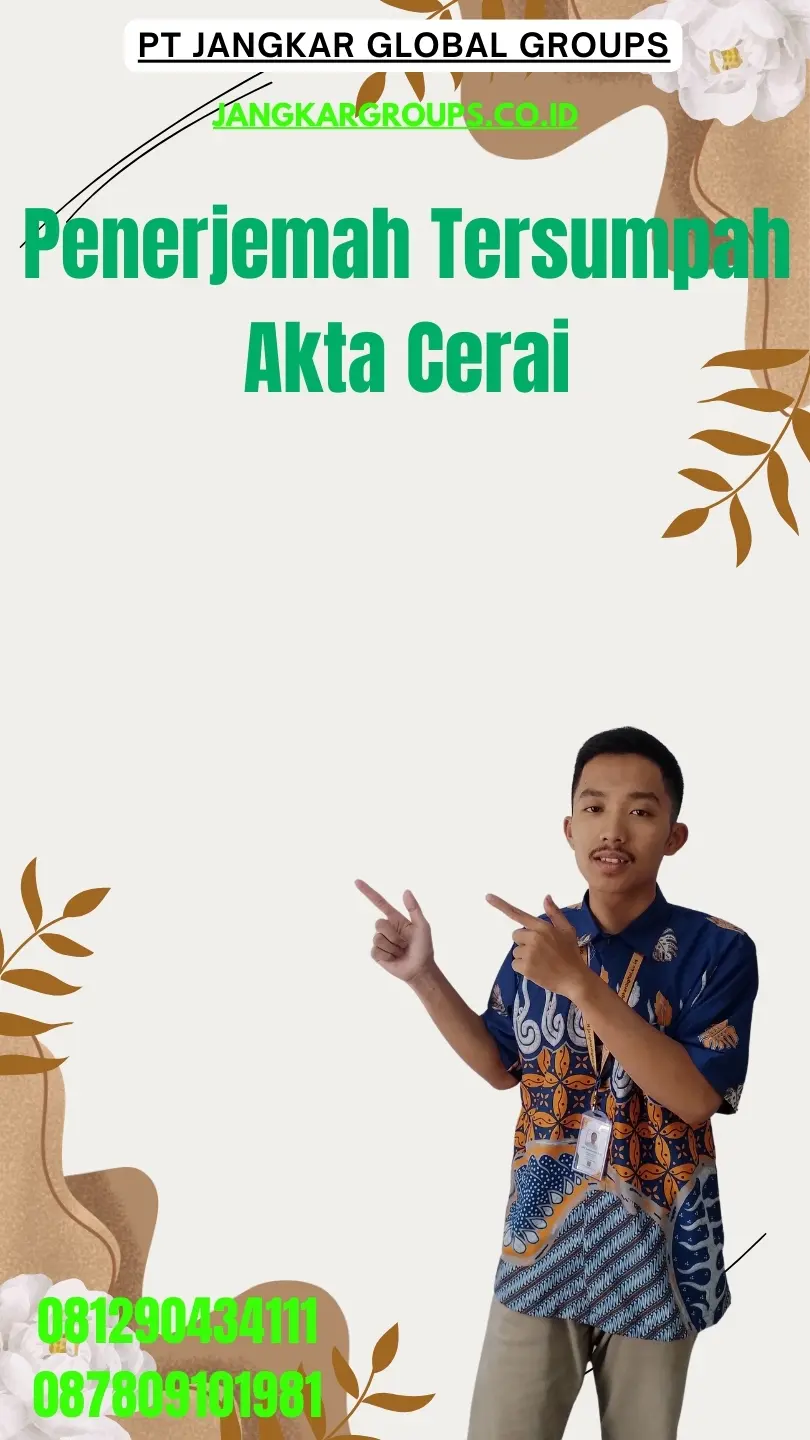 Jasa Penerjemah Tersumpah Akta Cerai Terpercaya Menteng Jakarta Pusat