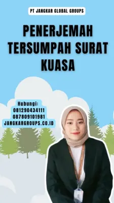 Layanan Penerjemah Tersumpah Surat Kuasa Terpercaya Kecamatan Lembah Seulawah Kabupaten Aceh Besar