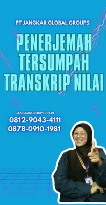 Jasa Penerjemah Transkrip Nilai Terbaik Kecamatan Grogol Sukoharjo